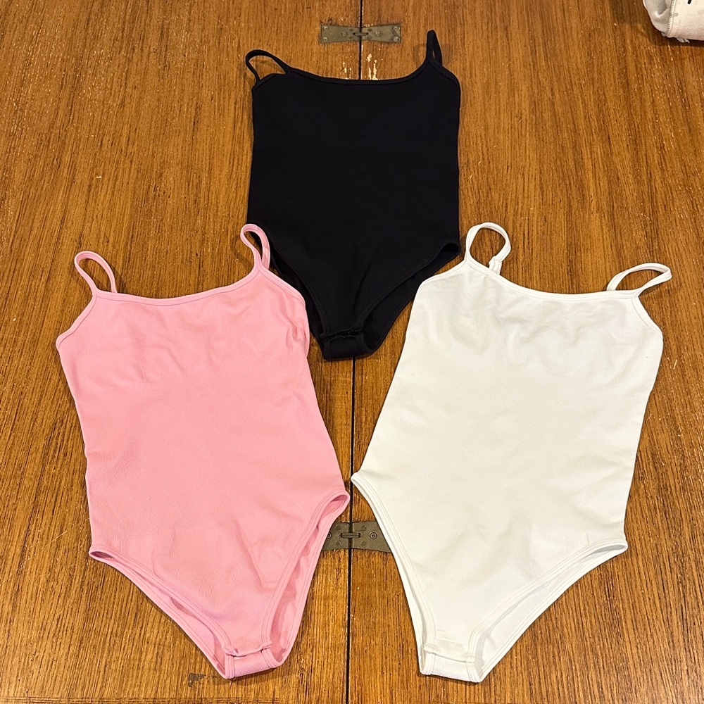 AMAZON BASICS Pink/Black/White Bodysuit Bundle